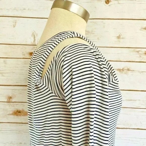 ABERCROMBIE & FITCH Women Long Sleeve Pull Over Cold Shoulder Striped Top Sz XS - Picture 4 of 12